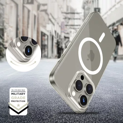 Tech-protect flexair magsafe iPhone 15 pro átlátszó védőtok
