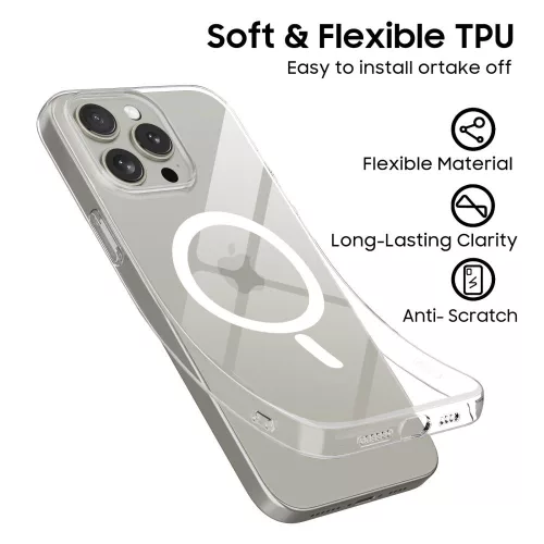 Tech-protect flexair magsafe iPhone 15 pro átlátszó védőtok