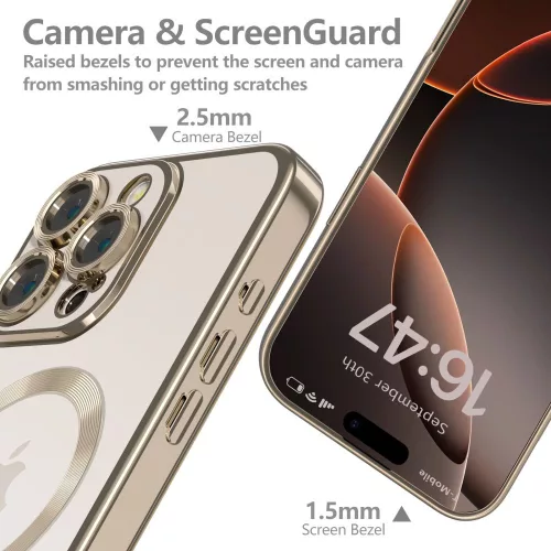 Tech-protect magflex magsafe iPhone 16 Pro Max shiny desert védőtok