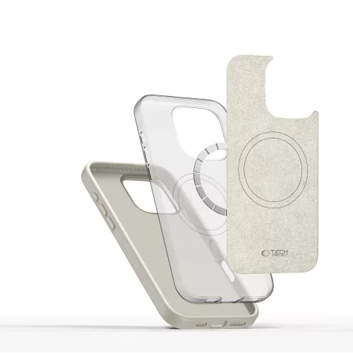 Tech-protect silicone pure magsafe iPhone 16 Pro szilikontok - cosmic latte