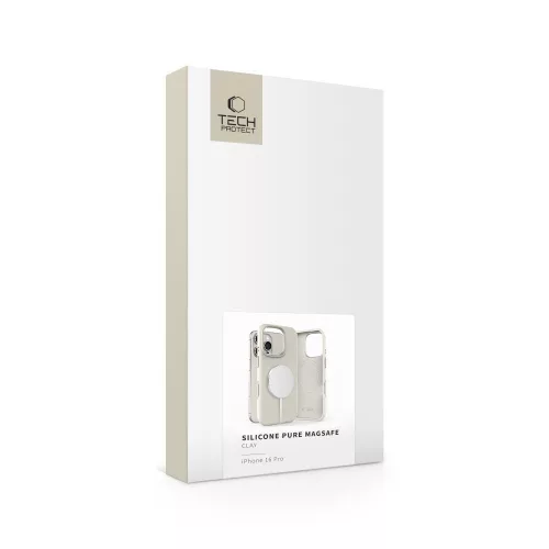 Tech-protect silicone pure magsafe iPhone 16 Pro szilikontok - cosmic latte