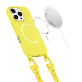   Tech-Protect MagNecklace MagSafe tok Apple iPhone 16 Pro Max készülékhez - Kanári sárga