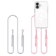 Tech-protect flexair chain magsafe iphone 16 védőtok szürke és rózsaszín