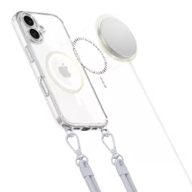   Tech-protect flexair chain magsafe iphone 16 védőtok szürke és rózsaszín