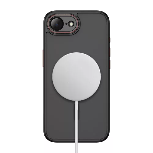 Tech-protect magcam magsafe iphone 16e / 17e mátt fekete/piros