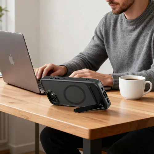 Tech-protect magrack magsafe iphone 16/17 matte black mágneses autós tartó