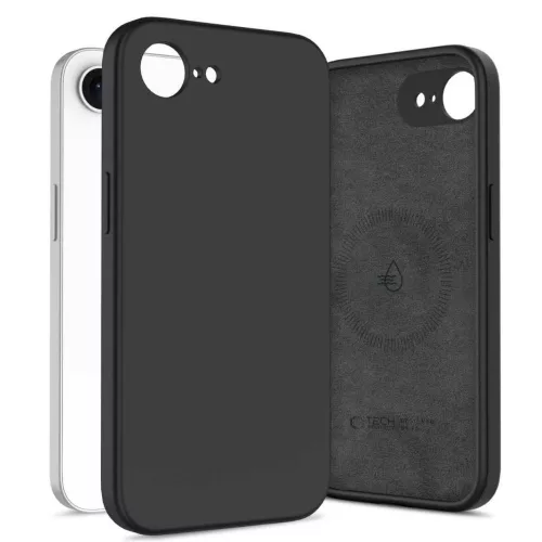 Tech-protect silicone magsafe iphone 16e / 17e fekete szilikon tok