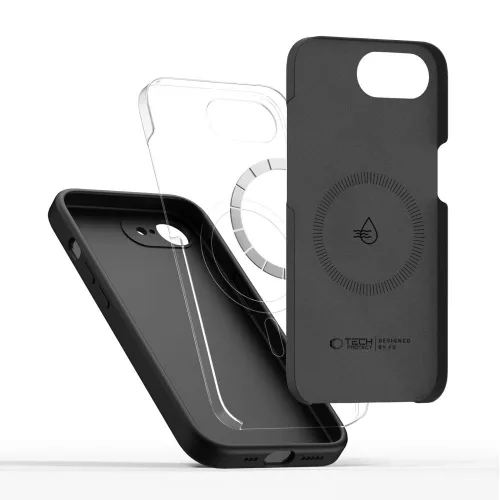Tech-protect silicone magsafe iphone 16e / 17e fekete szilikon tok