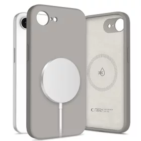   Tech-protect silicone magsafe iphone 16e / 17e kőszürke szilikon tok