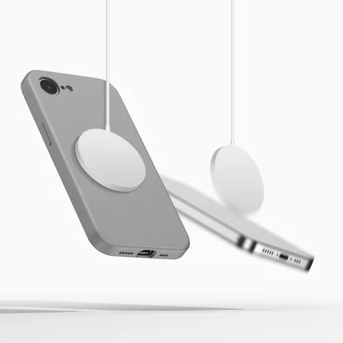 Tech-protect silicone magsafe iphone 16e / 17e kőszürke szilikon tok