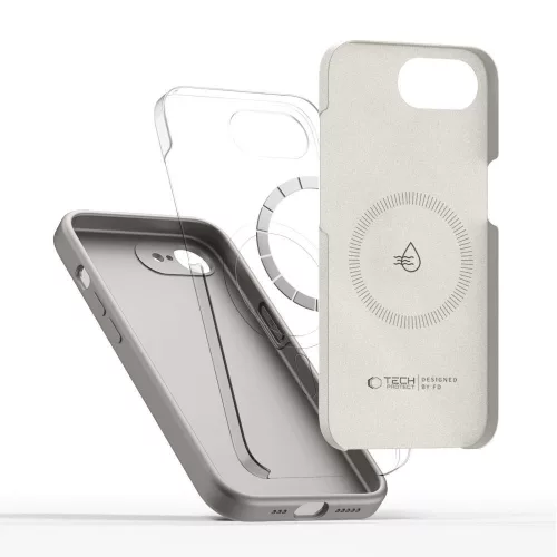 Tech-protect silicone magsafe iphone 16e / 17e kőszürke szilikon tok
