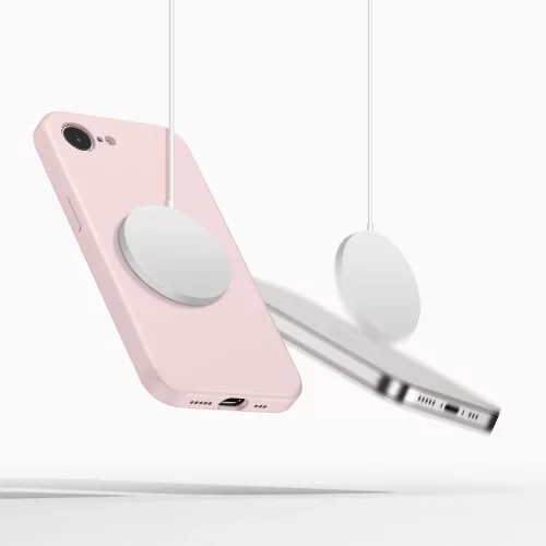 Tech-protect silicone magsafe iphone 16/17 pink pearl tok