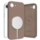 Tech-protect silicone magsafe iPhone 16e / 17e telefontok csokoládébarna
