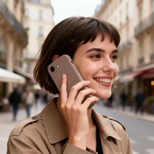 Tech-protect silicone magsafe iPhone 16e / 17e telefontok csokoládébarna