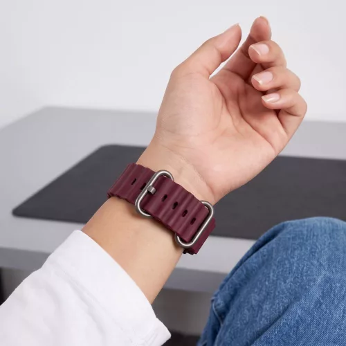 Tech-Protect Iconband Pro Apple Watch szíj 44/45/46/49 mm - Deep Burgundy