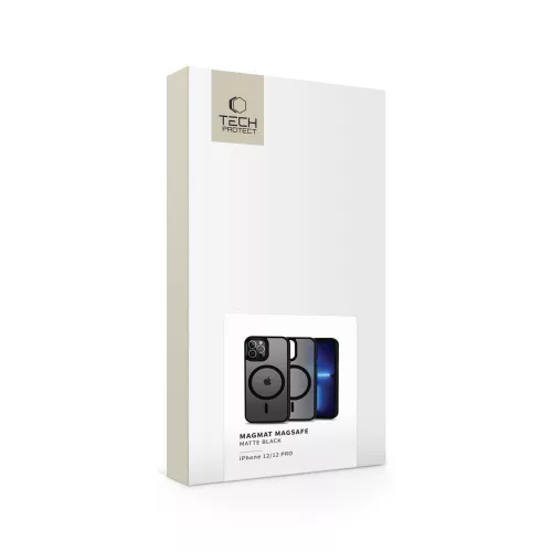 Tech-Protect Magmat MagSafe tok, Apple iPhone 12/12 Pro matt fekete