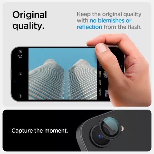 Spigen Optik Pro kameralencse-védő (2 db), Apple iPhone 16e / 17e - fekete