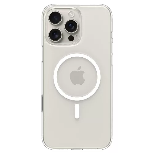 Spigen Thin Fit 'T' Mag MagSafe tok Apple iPhone 16 Pro készülékhez – Átlátszó/fehér