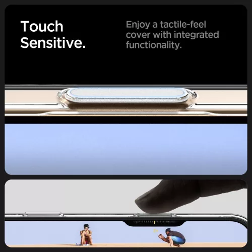 Spigen Thin Fit 'T' Mag MagSafe tok Apple iPhone 16 Pro készülékhez – Átlátszó/fehér