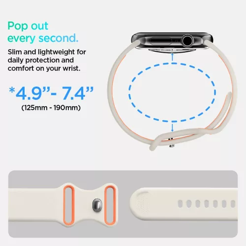 Spigen Nano Pop Apple Watch 8/9/10/11/SE (40/41/42 mm) tok - narancs/bézs