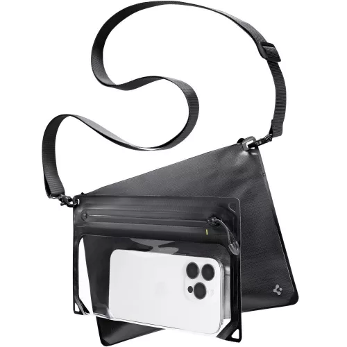 Spigen A640 univerzális vízálló tok - fekete