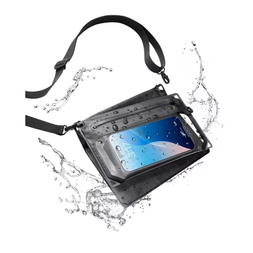 Spigen A640 univerzális vízálló tok - fekete