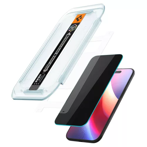Spigen Glas.tR EZ Fit AC üvegfólia, Apple iPhone Air (2 db) - Privacy