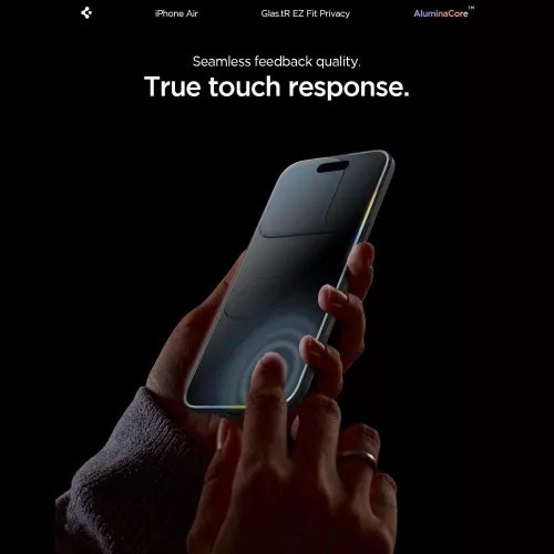 Spigen Glas.tR EZ Fit AC üvegfólia, Apple iPhone Air (2 db) - Privacy
