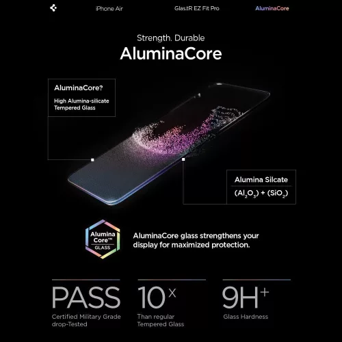 Spigen Glas.tR EZ Fit Pro AC üvegfólia, Apple iPhone Air - átlátszó