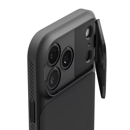 Spigen Optik Armor Mag MagSafe tok Apple iPhone 17 Pro Max készülékhez – Fekete