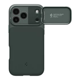   Spigen Optik Armor Mag MagSafe tok Apple iPhone 17 Pro Max készülékhez – Mélyzöld