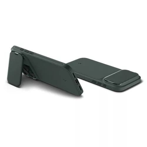 Spigen Optik Armor Mag MagSafe tok Apple iPhone 17 Pro Max készülékhez – Mélyzöld