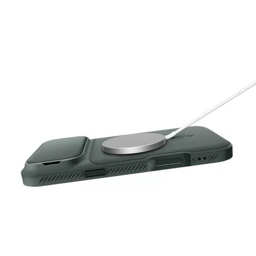 Spigen Optik Armor Mag MagSafe tok Apple iPhone 17 Pro Max készülékhez – Mélyzöld