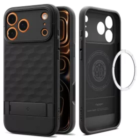   Spigen Parallax 'S' Mag MagSafe tok Apple iPhone 17 Pro Max készülékhez – Matt fekete