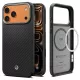 Spigen Enzo Aramid 'T' Mag MagSafe tok Apple iPhone 17 Pro készülékhez – Fekete/ezüst