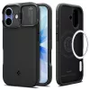 Spigen Optik Armor Mag MagSafe tok Apple iPhone 17 készülékhez – Fekete