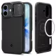 Spigen Optik Armor Mag MagSafe tok Apple iPhone 17 készülékhez – Fekete