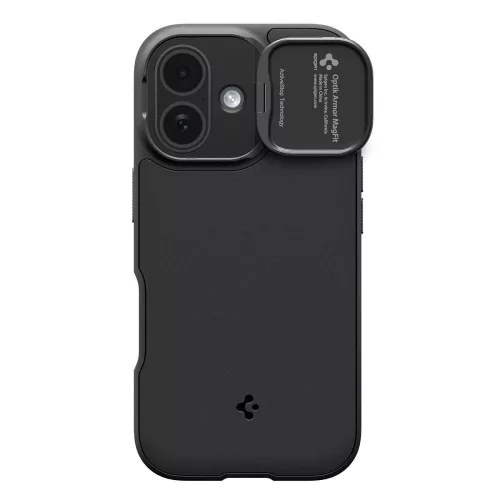 Spigen Optik Armor Mag MagSafe tok Apple iPhone 17 készülékhez – Fekete