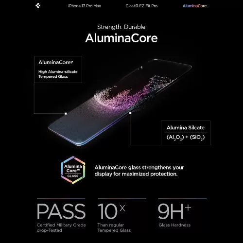 Spigen Glas.tR EZ Fit Pro AC üvegfólia Apple iPhone 16 Pro Max készülékhez – Átlátszó