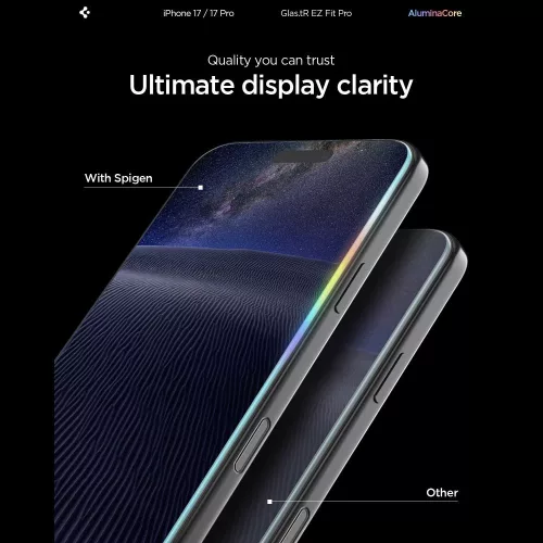 Spigen Glas.tR EZ Fit Pro AC üvegfólia Apple iPhone 16 Pro készülékhez – Átlátszó