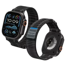   Spigen WBF0 Band Apple Watch 8/9/10/11/SE/Ultra (44/45/46/49 mm) szíj - fekete