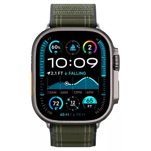 Spigen WBF0 Band Apple Watch 8/9/10/11/SE/Ultra (44/45/46/49 mm) szíj - zöld