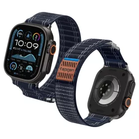   Spigen WBF0 Band Apple Watch 8/9/10/11/SE/Ultra (44/45/46/49 mm) szíj - sötétkék