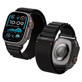   Spigen WBF1 Band Apple Watch 8/9/10/11/SE/Ultra (44/45/46/49 mm) szíj - fekete