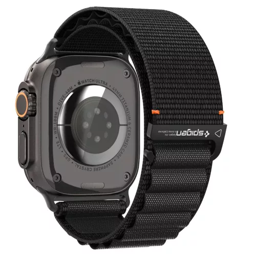 Spigen WBF1 Band Apple Watch 8/9/10/11/SE/Ultra (44/45/46/49 mm) szíj - fekete