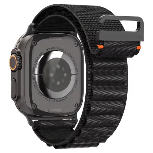 Spigen WBF1 Band Apple Watch 8/9/10/11/SE/Ultra (44/45/46/49 mm) szíj - fekete