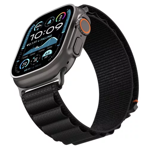 Spigen WBF1 Band Apple Watch 8/9/10/11/SE/Ultra (44/45/46/49 mm) szíj - fekete