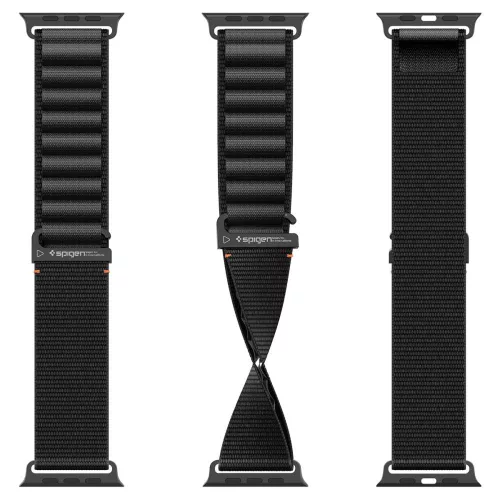 Spigen WBF1 Band Apple Watch 8/9/10/11/SE/Ultra (44/45/46/49 mm) szíj - fekete