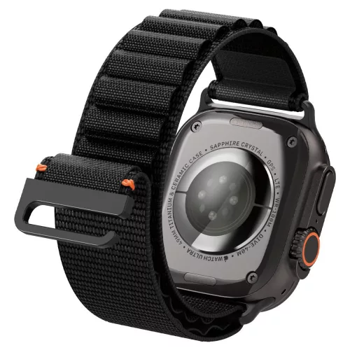 Spigen WBF1 Band Apple Watch 8/9/10/11/SE/Ultra (44/45/46/49 mm) szíj - fekete