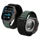 Spigen WBF1 Band Apple Watch 8/9/10/11/SE/Ultra (44/45/46/49 mm) szíj - fekete/zöld